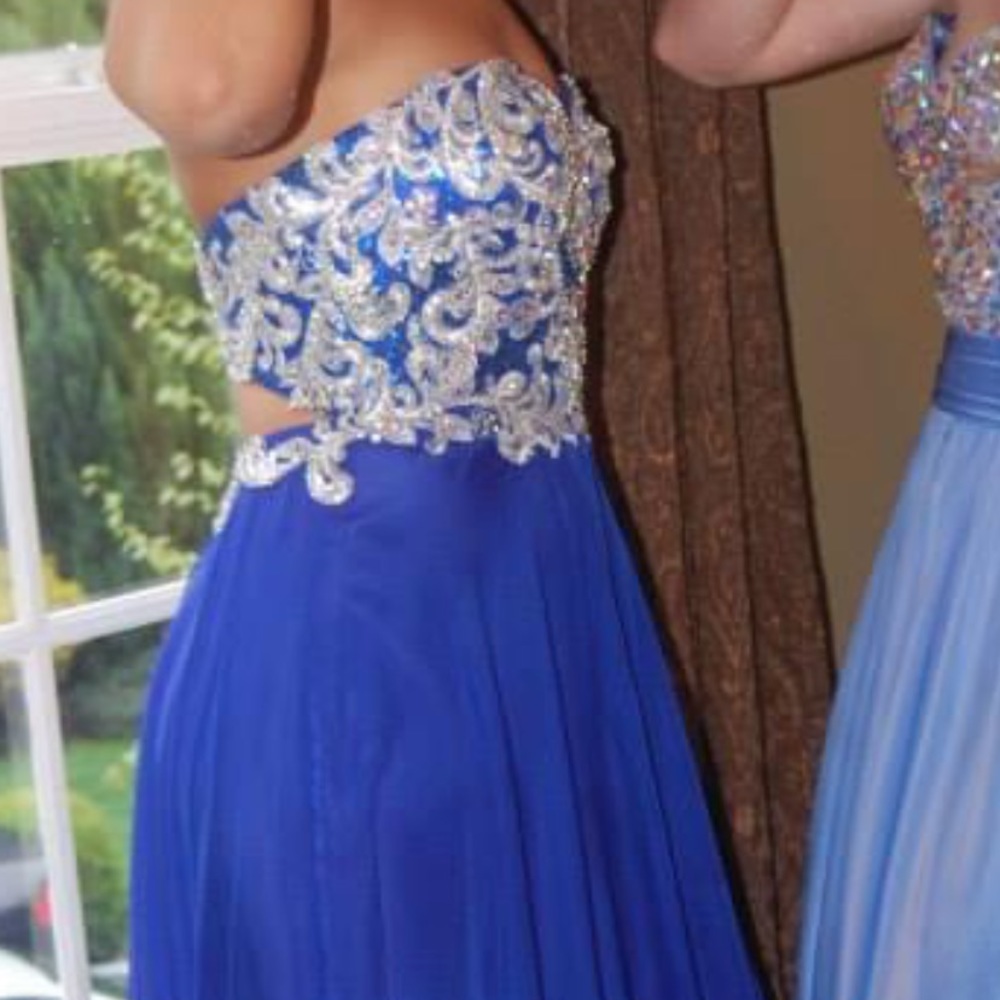 Strapless Long Formal Prom Dress